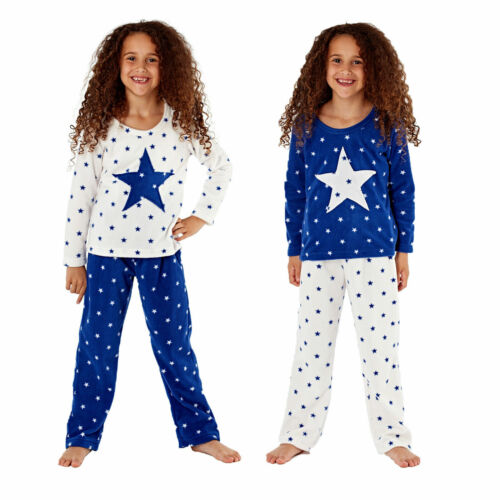 Selena Secrets Girls Luxury Soft Stella Star Print Pyjamas Kids Top /& Bottoms