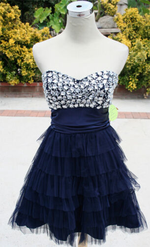 NWT WINDSOR $100 NAVY Juniors Dance Prom Party Dress 7