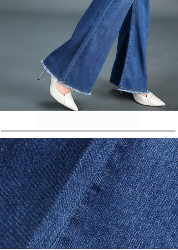 Women/'s Flare Denim Bootcut Jeans Bell Bottom Wide Leg Faded Pants Long Trousers