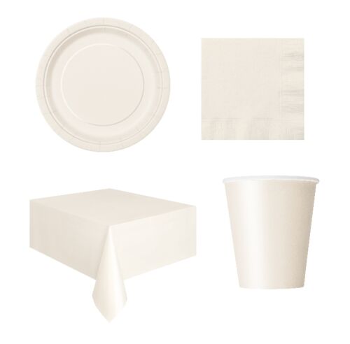 serviettes /& tablecover-choisir couleur tasses Fête pack pour 16-rond planches 9/"