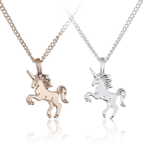 Fashion Cartoon Unicorn Pendant Necklace Elegant Jewelry Chain Choker Women New