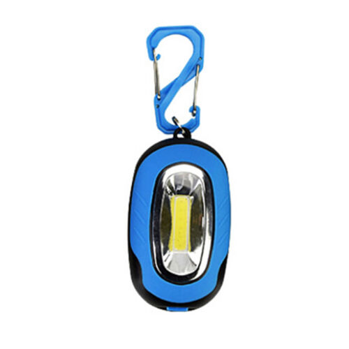 Portable Super Mini COB Light LED Flashlight Key Ring Torch 3-ModeKeychainLampP