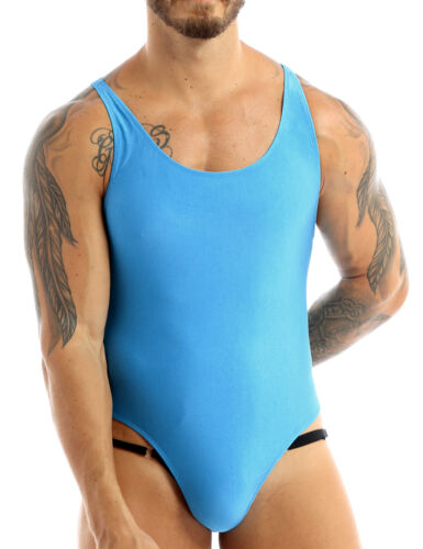 Mens One Piece Lingerie Thong Bodysuit Leotard Swimwear Jumpsuit Underwear Vest