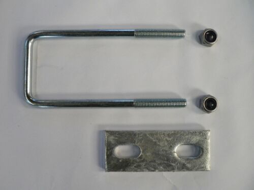 M10 Square U-bolt u bolt for Boat trailer 60 x 150 x 10mm with Nylocs and Plate