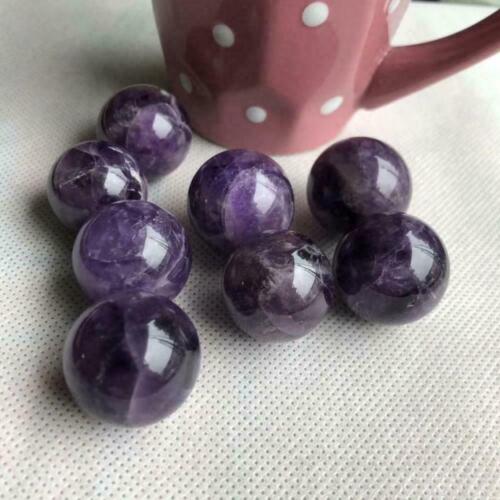 20mm Natural Amethyst Quartz Sphere Crystal Pretty Ball Healing Purple Stone 