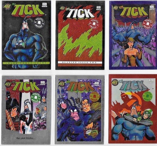 THE TICK CHASE CARDS C1 TO C6 ..10TH ANNIVERSARY .....BY COMIC IMAGES