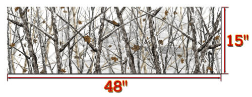 3 CAMOUFLAGE VINYL DECAL 48" x 15" GLOSS TRUCK CAMO TREE PRINT PICKUP SNOW CLOTH 