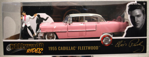 Jada Toys 31007 1955 Cadillac Fleetwood pink w Elvis Figur 1:24