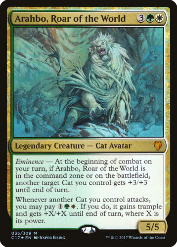 Arahbo Roar of the World FOIL Commander 2017 PLD Mythic Rare CARD ABUGames