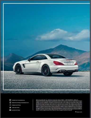2017 Mercedes Benz SL-Class 32-page Brochure Catalog SL450 SL550 SL63 SL65 AMG