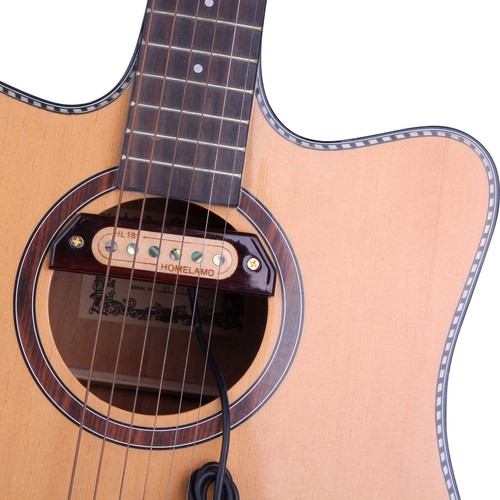 Holz Magnet Schallloch Tonabnehmer Pickup für Akustikgitarre