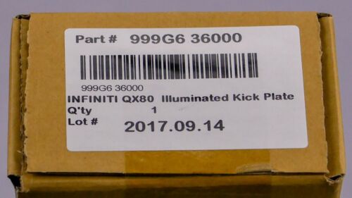 NEW OEM INFINITI QX80 RADIANT ILLUMINATED DOOR SILL KICK PLATES 999G6-36000 201