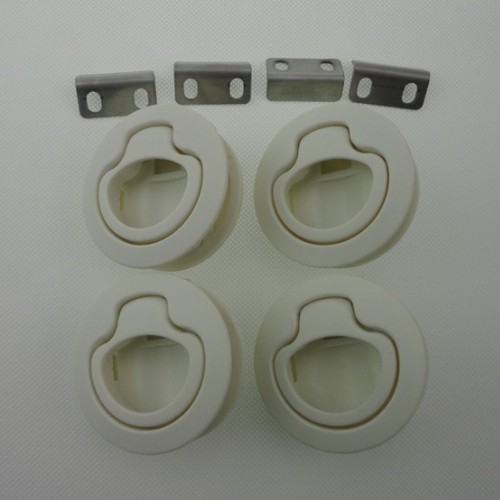 4PCS Boat Deck Hatch 1//2/" Door White Plastic 2/" Flush Pull Slam Latch Utility