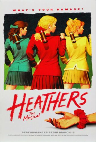 Heathers 1 Poster Broadway Musical Promo 11 x 17 inches