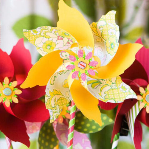 Windmill Flower Spinner MetalCutting Dies DIY Pinwheel Party DecorPaper Craft S! 