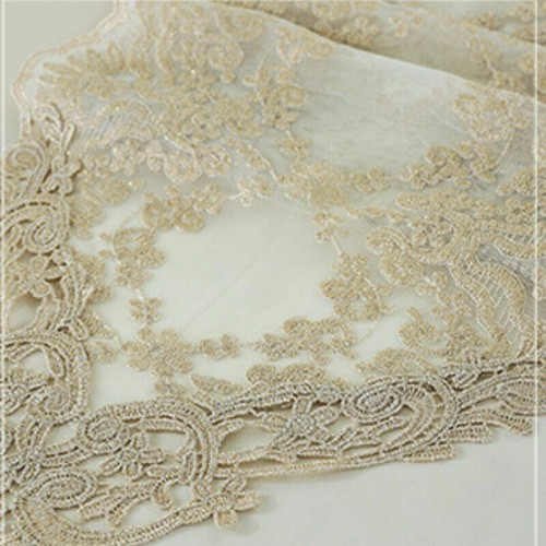 Dentelle Mariage table coureur brodé GUIPURE Armoire Table à Manger Couvercle Blanc