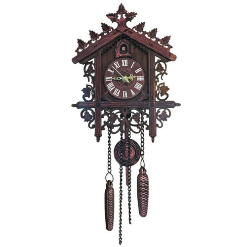Wood Cuckoo Wall Clock Quartz Clock Vintage Antique Clock with Pendulum #1