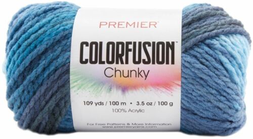 3 Pack Premier Yarns Colorfusion Chunky Yarn-Blue Jeans 1174-05
