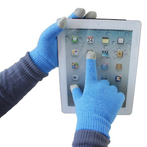 O0O1 Winter Beruehrungsbildschirm Handschuhe fuer Ipad Iphone Smart Phone blau