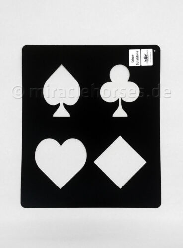 Scher-Schablone Poker für Pferde Spielkartenfarben zum Bürsten Sprühen Scheren 