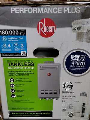 Rheem Performance Plus Gpm Natural Gas Outdoor Tankless Water