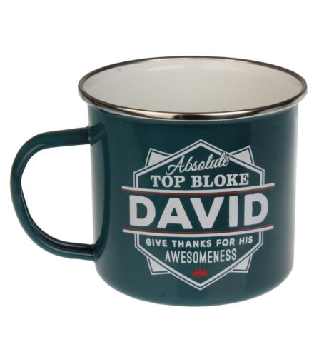 Personalised Name Camping Enamel Tin Metal Mugs Cups Outdoor MUM DAD FRIEND Gift 
