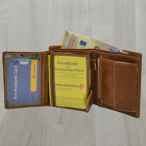 RFID Protection Portefeuille Cuir Sac Portefeuille Porte-monnaie marron 