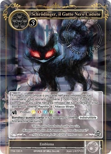 Schrodinger il Gatto Nero Caduto the Fallen Black Cat FoW TTW-100 R Ita//Eng