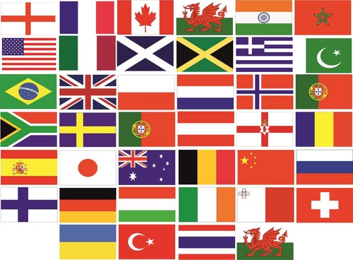 World Country Flag Pack Car Decals Stickers
