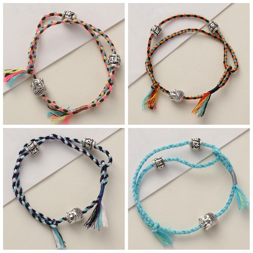 Tibetan Buddhist Lucky Woven Amulet Tibetan Cord Bracelets Amulet Adjustable