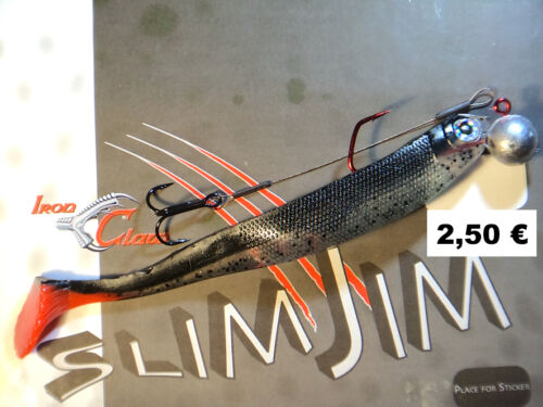 Iron Claw Slim Jim 13 cm incl VMC-Jig 3//0 14g inkl Stinger Gummifisch Hecht