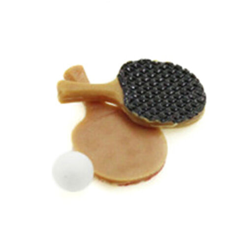 1:12 Miniature ping pong paddle dollhouse diy doll house decor accessories LTCA