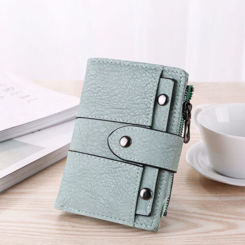 Womens Short Small Money Purse Wallet Ladies Leather Folding Coin Card Holder