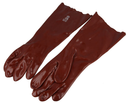 18" PVC Gauntlet Glove doublé idéal pour Bassin Poisson Nettoyage & Jardin Gants de travail 