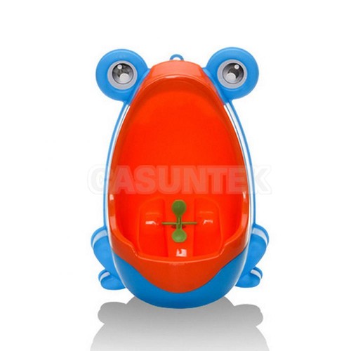 Toddler Boy Kid Toilet Frog Potty Urinal Stand Up Pee Training-Blue