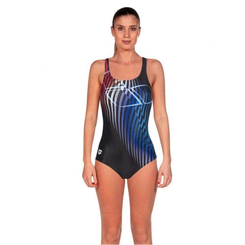 arena Badeanzug Schwimmanzug Damen W Optical Waves chlorbeständig einteiler
