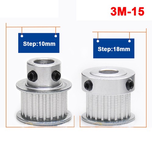 3M 15T Timing Belt Pulley Sprocket 3.175//4//5//6//6.35//8mm Bore For 10mm Belt