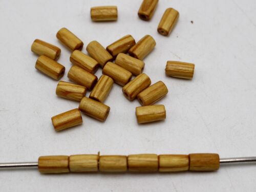 200 Natural Pattern Tube Wood Beads~ Wooden Spacer 5X8mm 