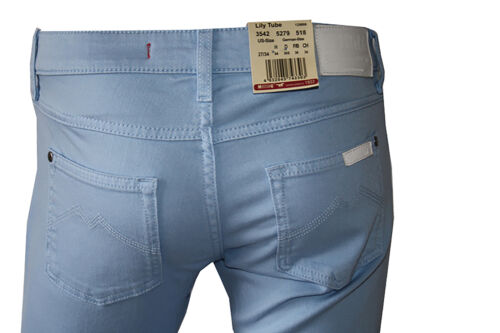 Mustang Lili Tube Jeans Femmes Pantalon Slim Fit bleu ciel w25-w33 Neuf