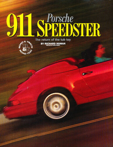 1993 Porsche 911 Speedster Road Test Classic Article A27-B