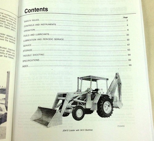 SERVICE MANUAL SET FOR JOHN DEERE 410 BACKHOE LOADER PARTS OWNER REPAIR OPERATOR