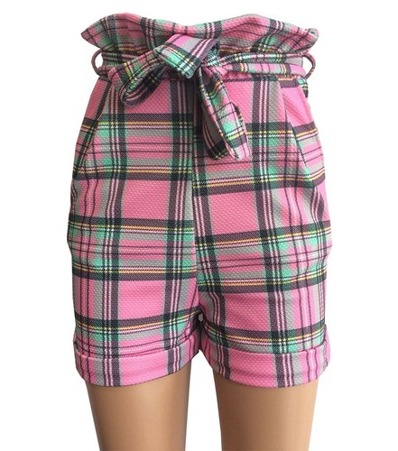 Fashion Women Lady Summer Casual Shorts Bow Tie High Waist Short Stripe Trousers