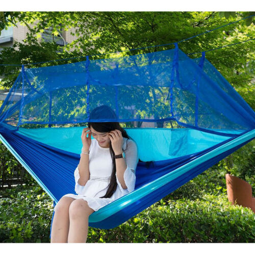 Double Hammock Tree 2 People Patio Person Bed Swing Outdoor with Mosquito Net 