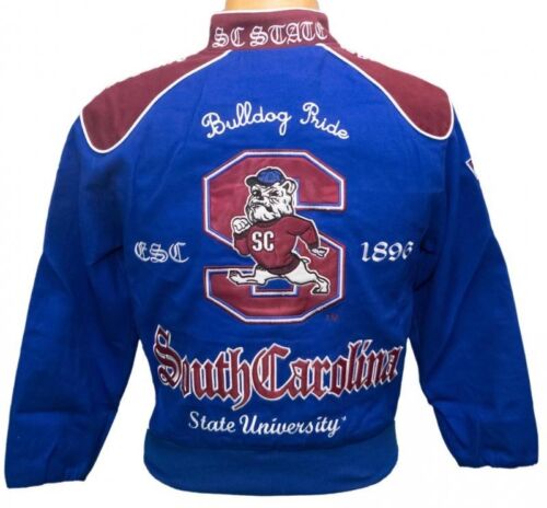 Women/'s South Carolina State Bulldogs Fraternity Lettermen Twill Jacket NEW