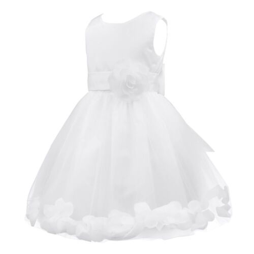 Baby Petals Tutu Flower Girl Dress Wedding Pageant Bridesmaid Formal Party Gown