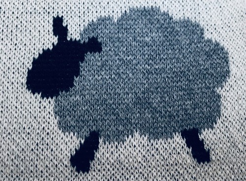 Frolics Kids Collection Cotton Throw Blanket Ivory//Lambs Gray Reversible