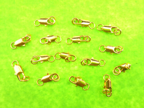 100Pcs 18K Gold Lobster Clasp Connecter Lin Jewelry Necklace Bracelet