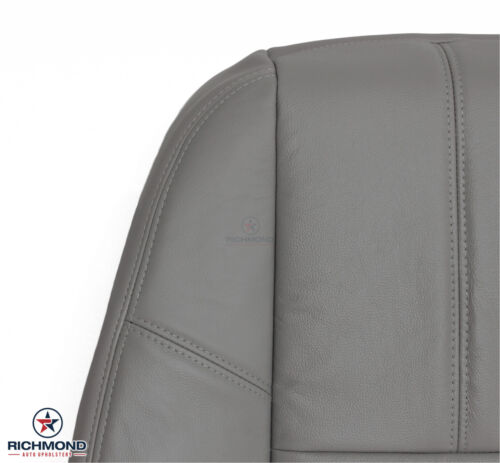 Driver Side Lean Back Leather Seat Cover Gray 2007-2013 Chevy Avalanche LT Z71