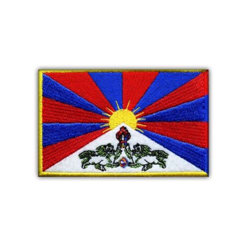 10 X 6.5 CM Bestickt Aufnäher/Abzeichen Flagge Von Tibet-Big