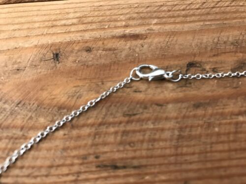 Silver Plated Tiny Heart Shape Link Chain Necklace Pendant